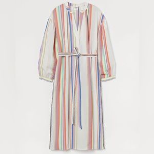 LemLem x H&M Striped Linen Long Sleeve Midi Dress